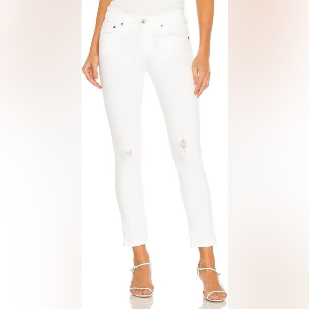 AG-ED Adriano Goldschmied Ex Boyfriend Slim Slouchy White Jeans 26R